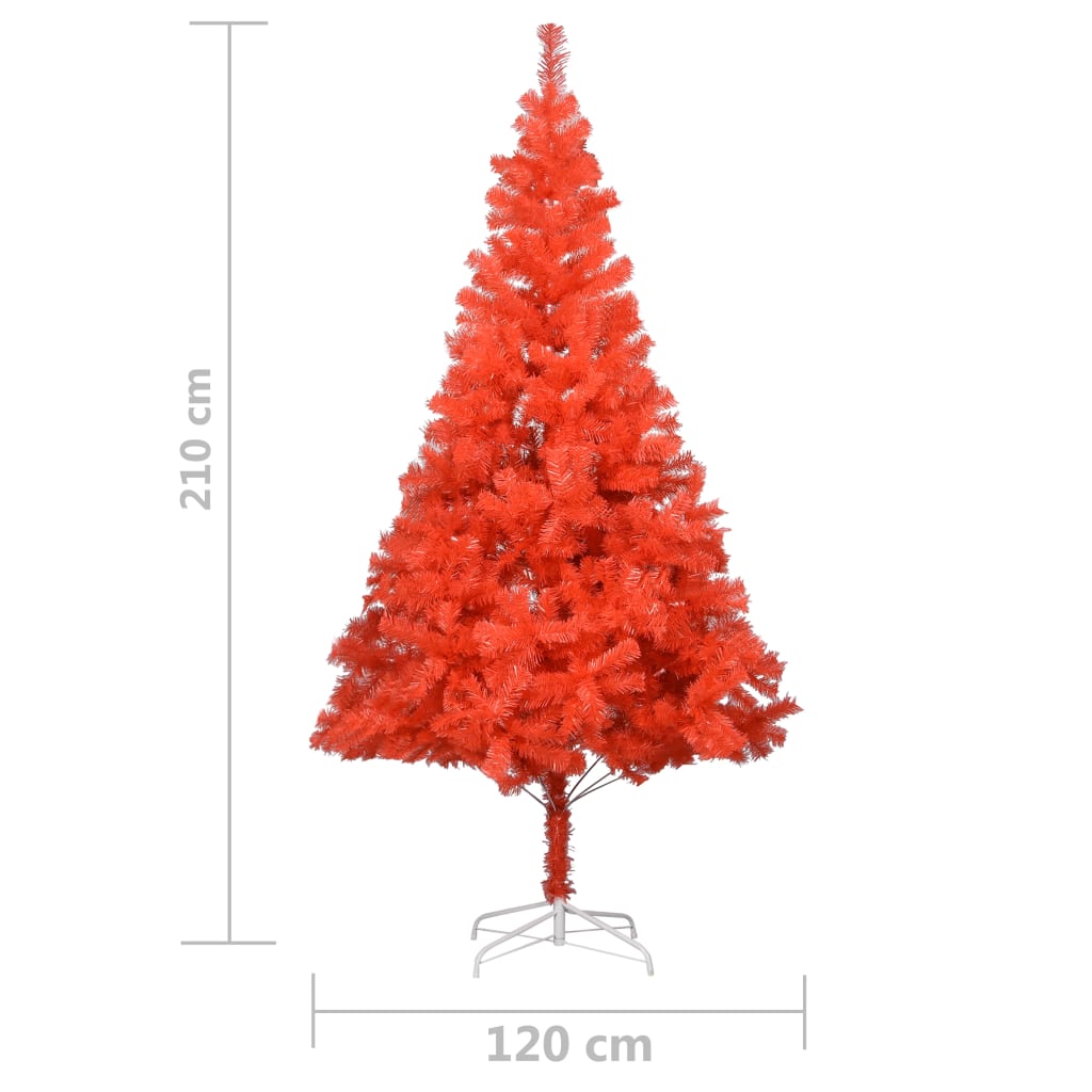 Kunstkerstboom Met Standaard 210 Cm Pvc Rood