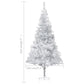 Kunstkerstboom Met Standaard 210 Cm Pet Zilverkleurig