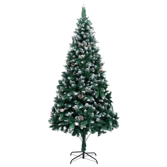 Kunstkerstboom Met Dennenappels En Witte Sneeuw 210 Cm