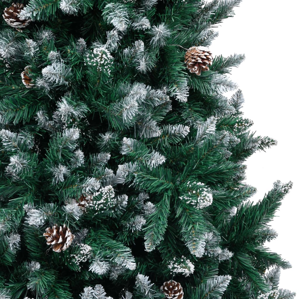 Kunstkerstboom Met Dennenappels En Witte Sneeuw 210 Cm
