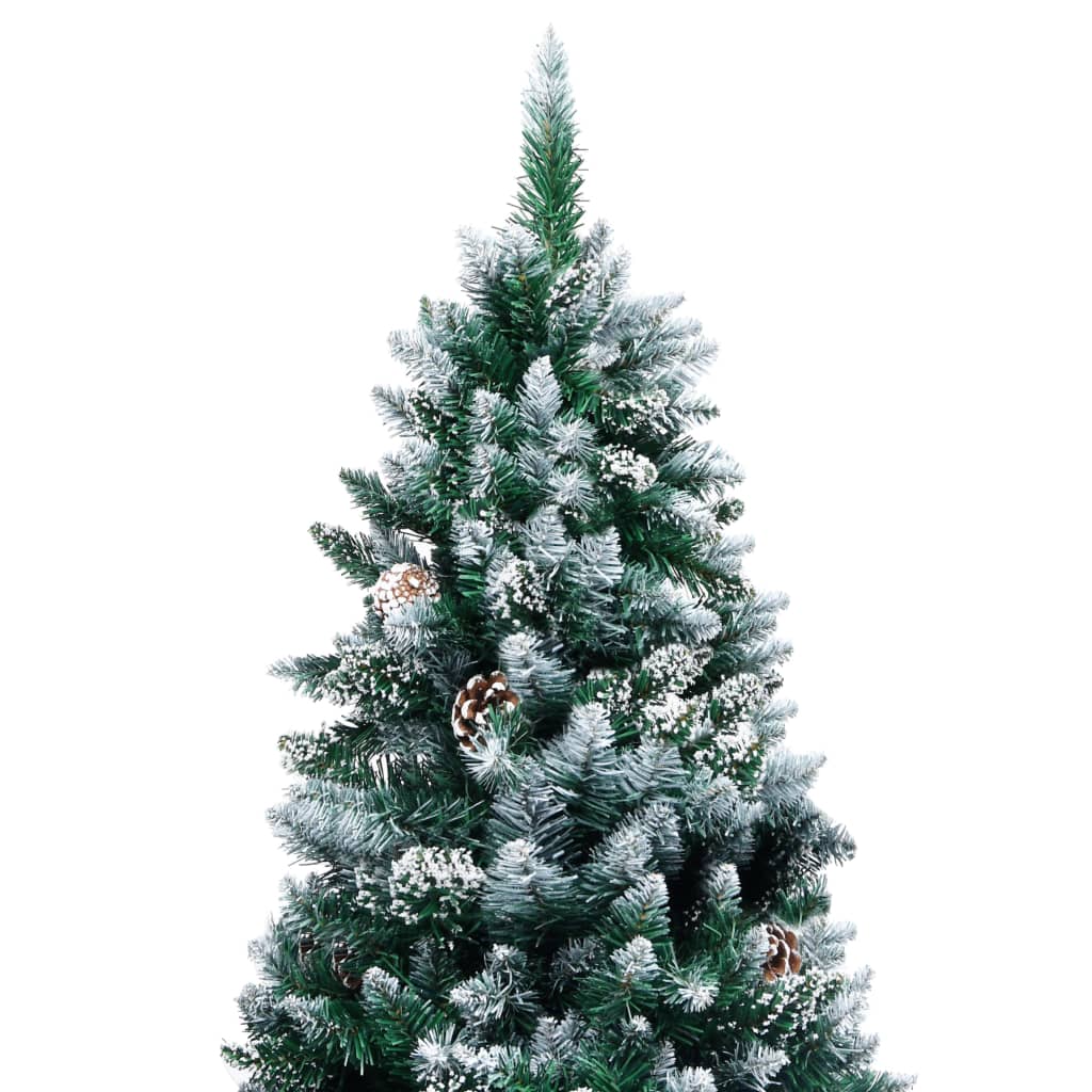 Kunstkerstboom Met Dennenappels En Witte Sneeuw 240 Cm