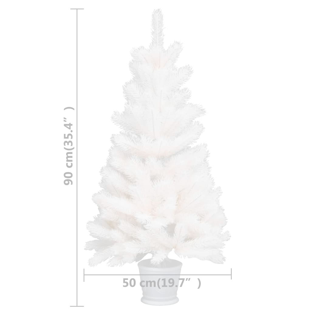 Kunstkerstboom Met Levensechte Naalden 90 Cm Wit
