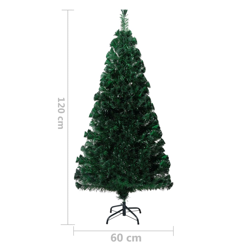 Kunstkerstboom Met Standaard 120 Cm Optische Vezel Groen