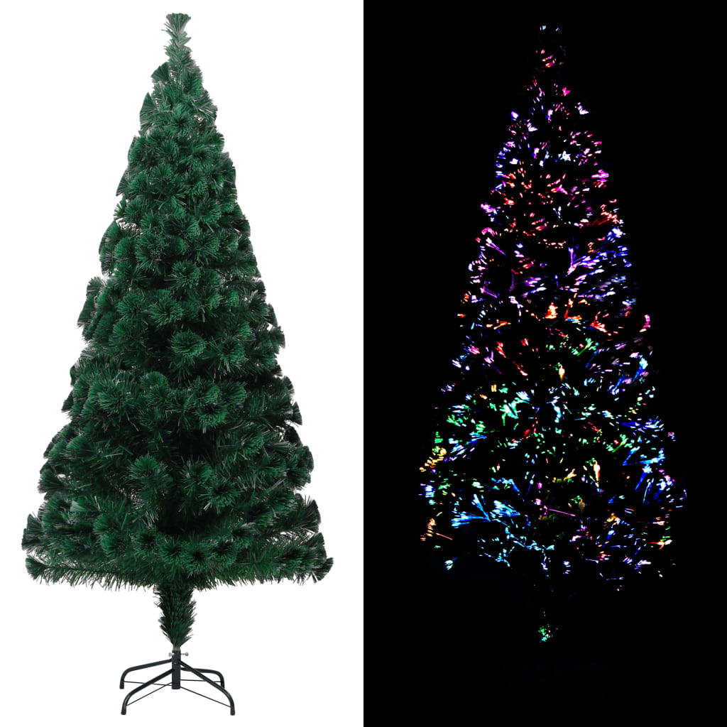 Kunstkerstboom Met Standaard 240 Cm Optische Vezel Groen