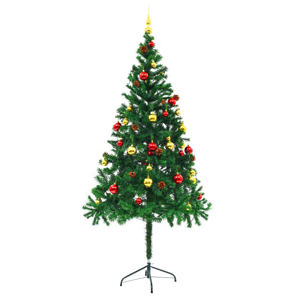 Kunstkerstboom Met Kerstballen En Led's 180 Cm Groen