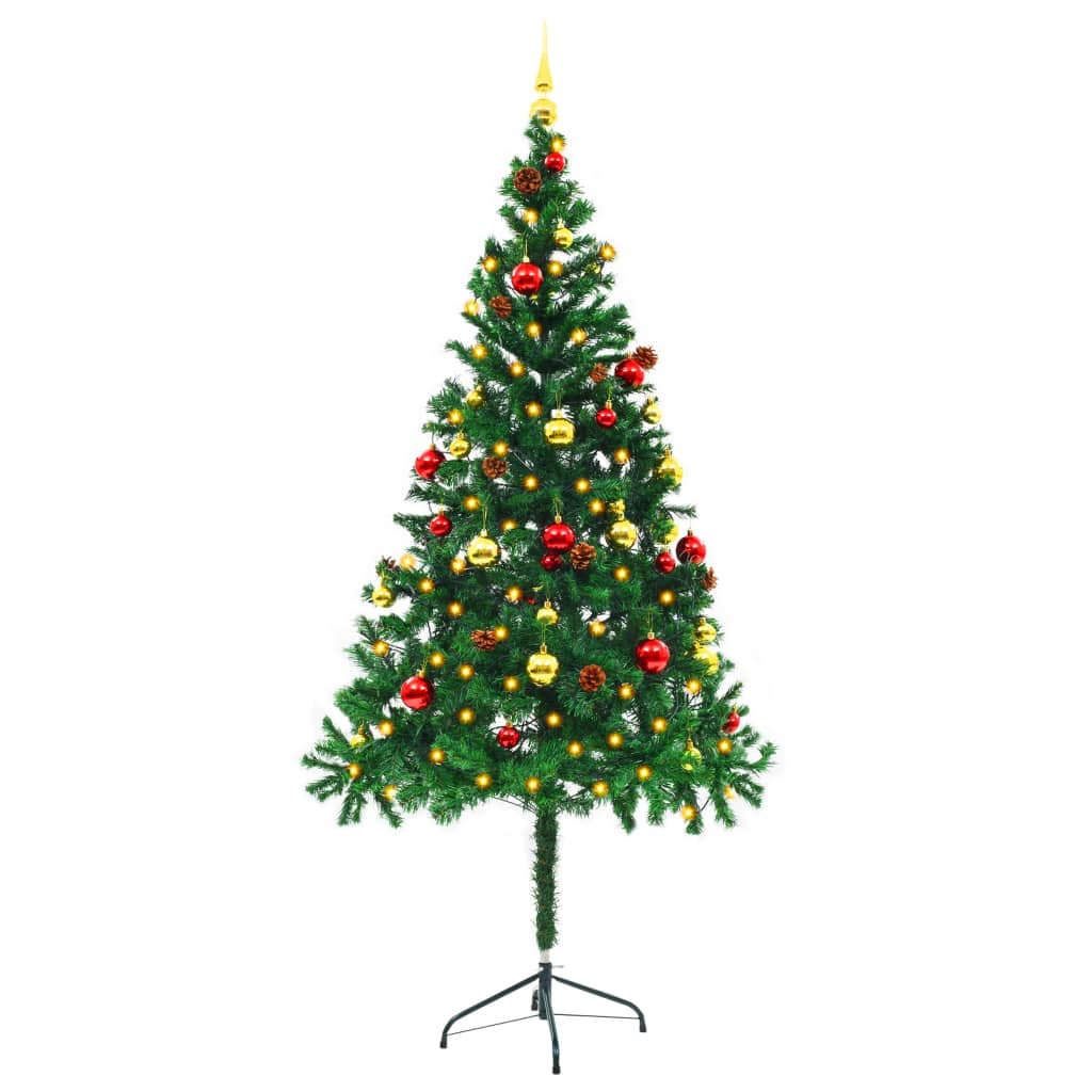 Kunstkerstboom Met Kerstballen En Led's 180 Cm Groen