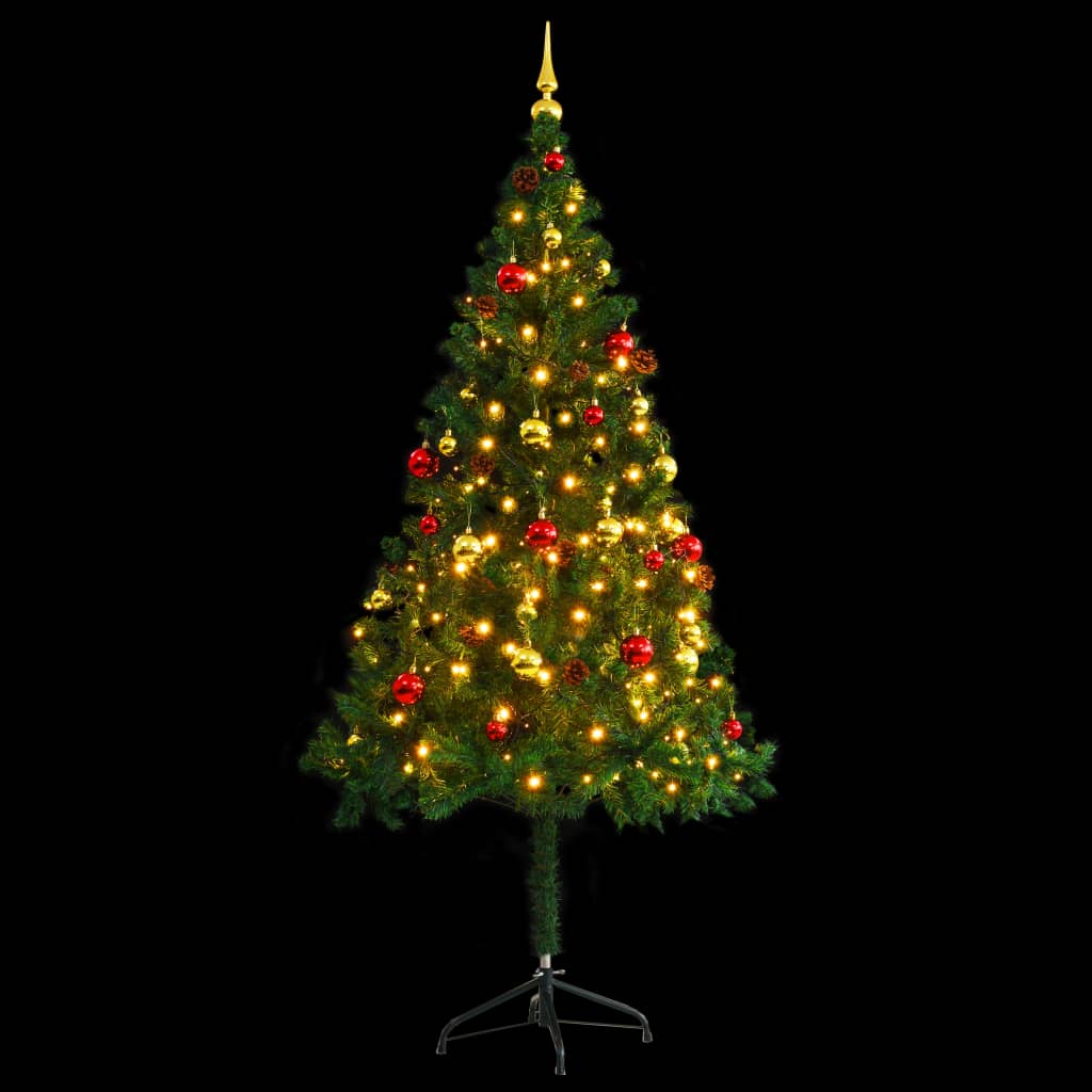 Kunstkerstboom Met Kerstballen En Led's 180 Cm Groen