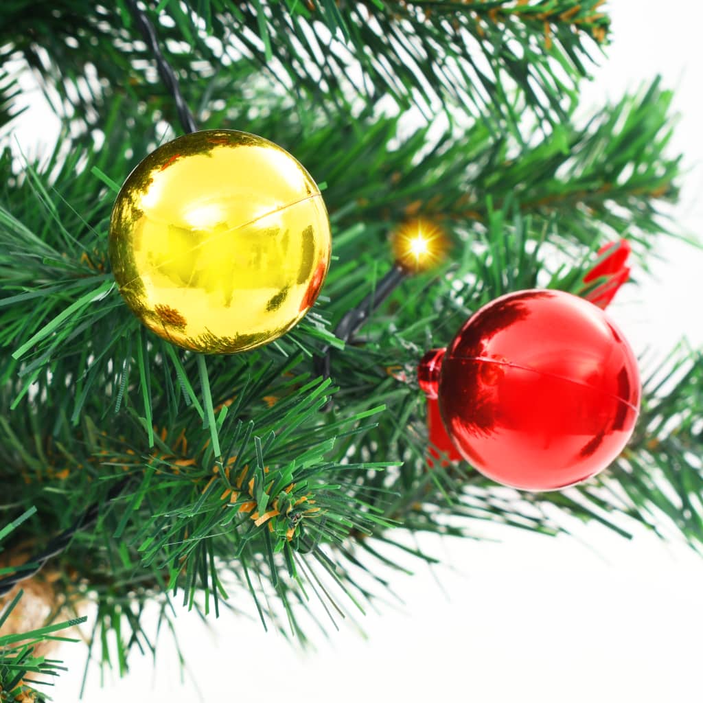 Kunstkerstboom Met Kerstballen En Led's 64 Cm Groen
