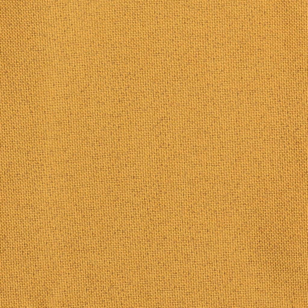 Gordijnen Linnen-Look Verduisterend Haken 2 St 140X225 Cm Geel