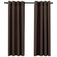 Gordijnen Linnen-Look Verduisterend Ogen 2 St 140X175 Cm Taupe