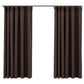 Gordijnen Linnen-Look Verduisterend Haken 2 St 140X175 Cm Taupe