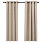 Gordijnen Linnen-Look Verduisterend Ogen 2 St 140X175 Cm Beige