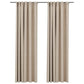Gordijnen Linnen-Look Verduisterend Haken 2 St 140X225 Cm Beige