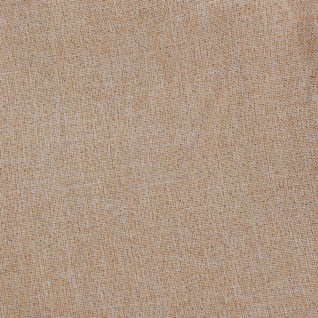 Gordijnen Linnen-Look Verduisterend Haken 2 St 140X225 Cm Beige
