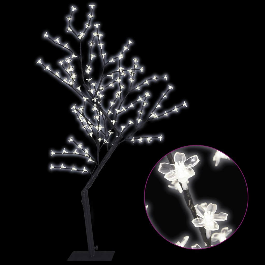 Kerstboom 128 Led's Koudwit Licht Kersenbloesem 120 Cm
