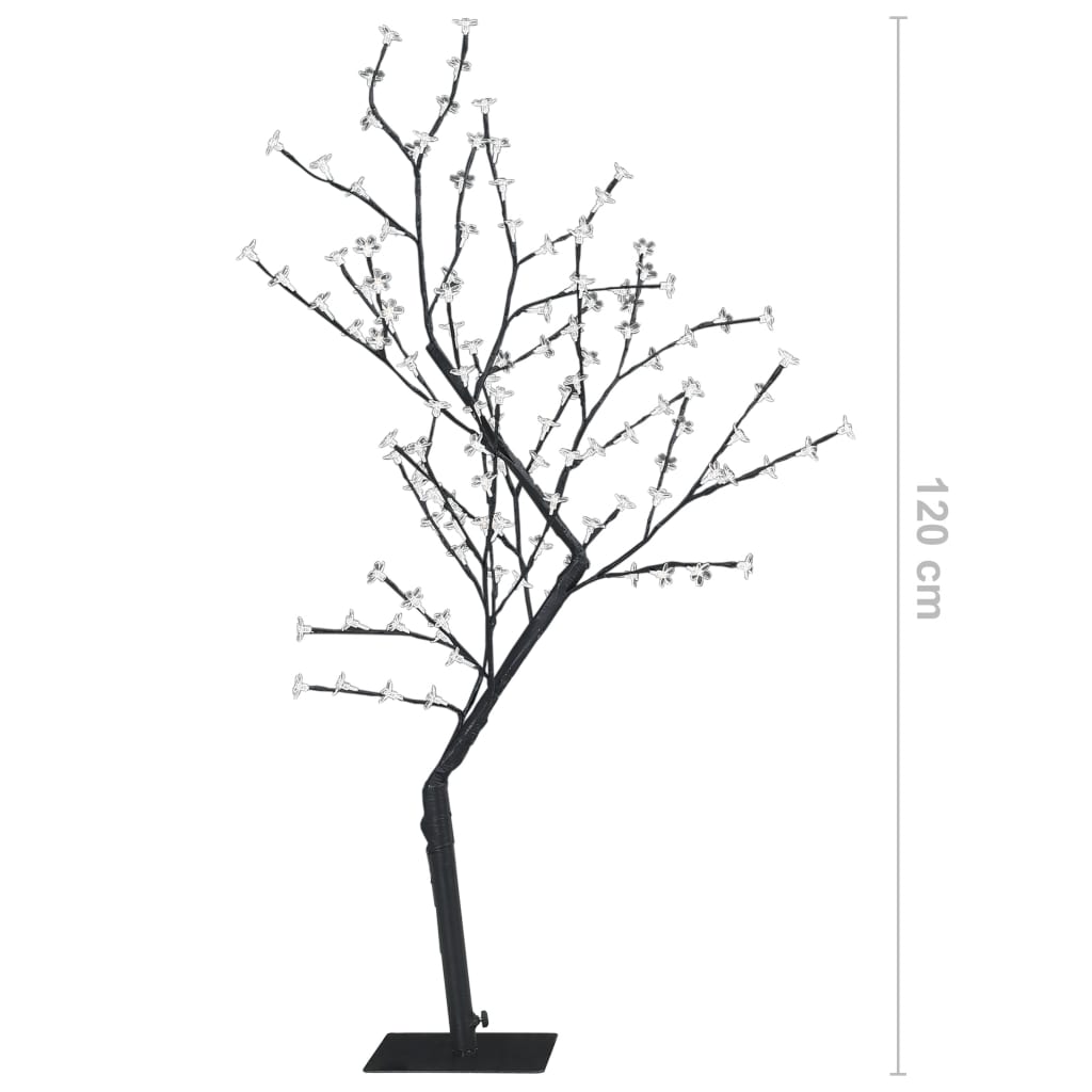 Kerstboom 128 Led's Koudwit Licht Kersenbloesem 120 Cm