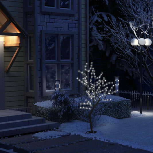 Kerstboom 128 Led's Koudwit Licht Kersenbloesem 120 Cm