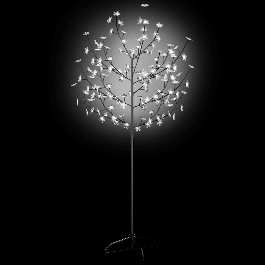 Kerstboom 120 Led's Koudwit Licht Kersenbloesem 150 Cm