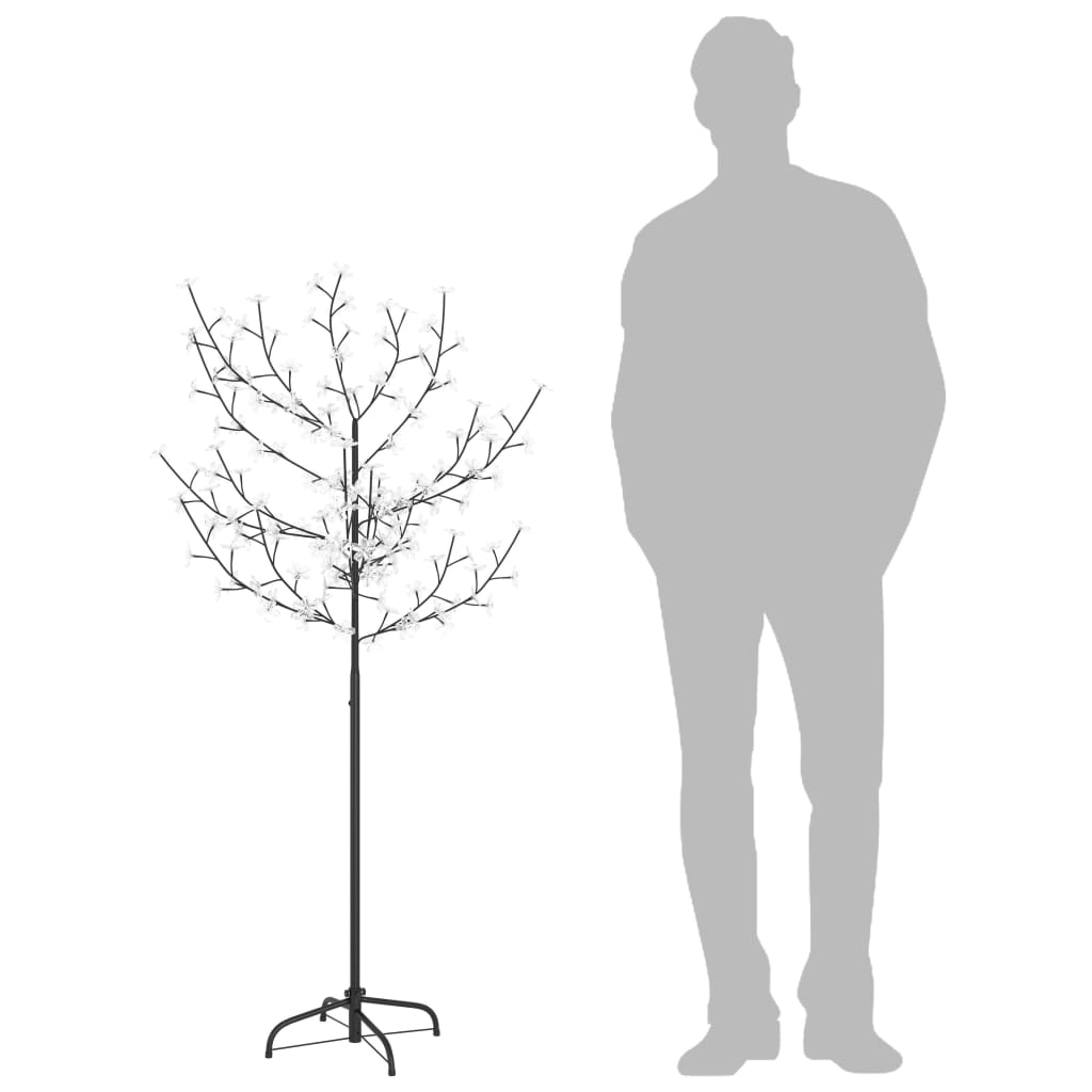 Kerstboom 120 Led's Koudwit Licht Kersenbloesem 150 Cm