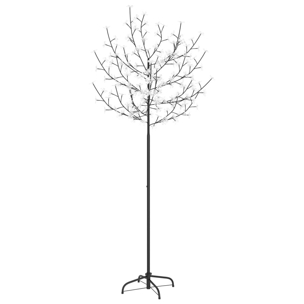 Kerstboom 200 Led's Blauw Wit Licht Kersenbloesem 180 Cm
