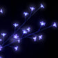 Kerstboom 200 Led's Blauw Wit Licht Kersenbloesem 180 Cm