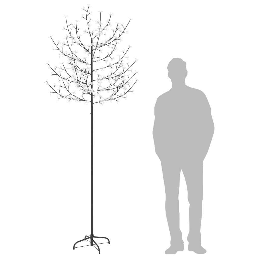 Kerstboom 220 Led's Blauw Licht Kersenbloesem 220 Cm