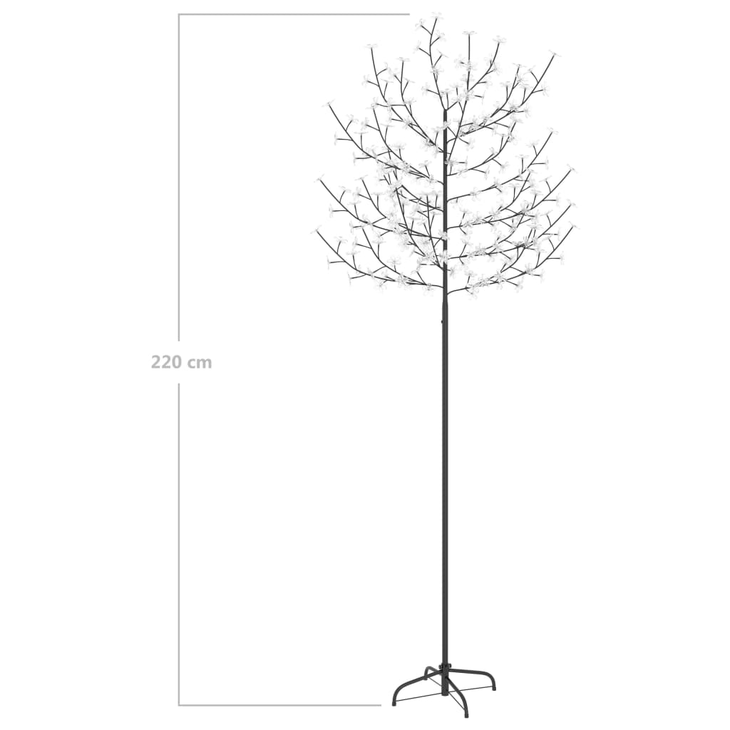 Kerstboom 220 Led's Blauw Licht Kersenbloesem 220 Cm