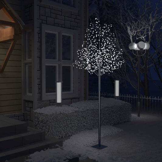 Kerstboom 600 Led's Koudwit Licht Kersenbloesem 300 Cm