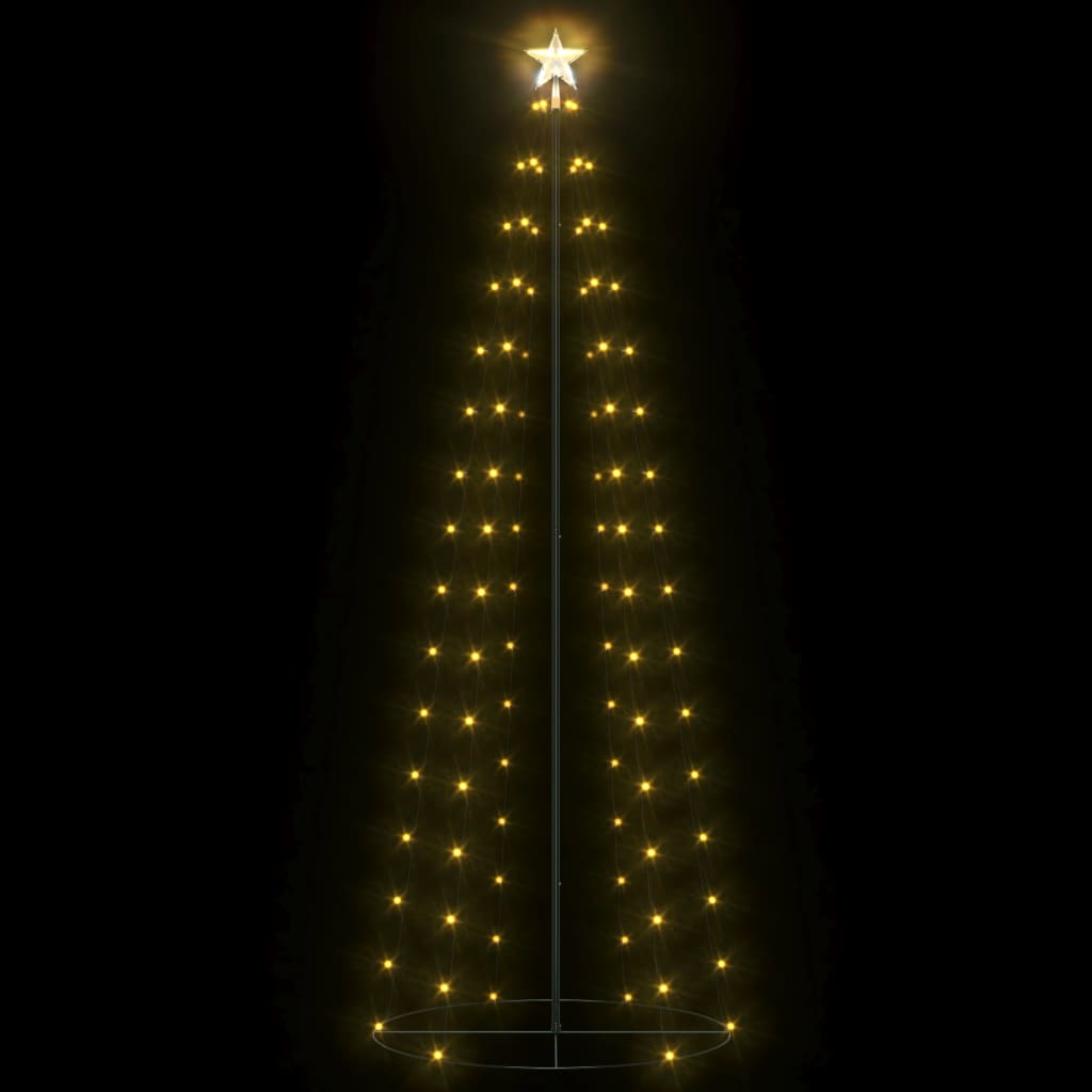 Kegelkerstboom 100 Led's 70X180 Cm Warmwit