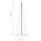 Kegelkerstboom 100 Led's 70X180 Cm Warmwit