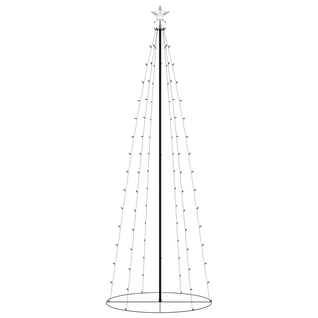 Kegelkerstboom 100 Led's 70X180 Cm Meerkleurig