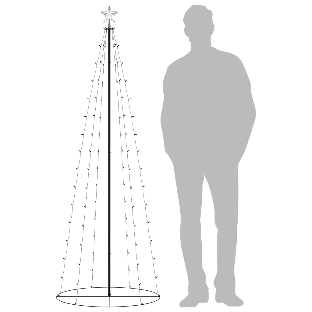 Kegelkerstboom 100 Led's 70X180 Cm Meerkleurig