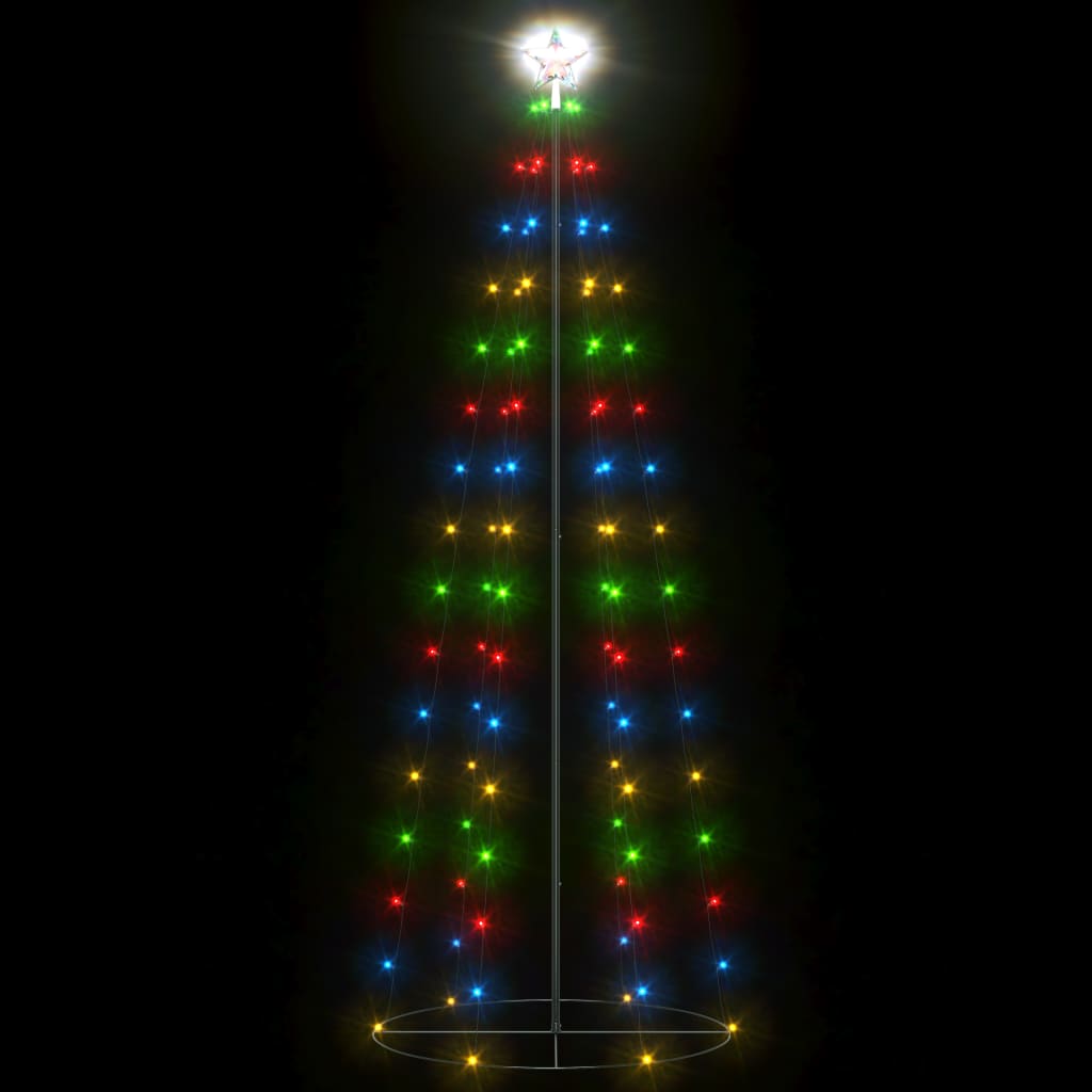 Kegelkerstboom 100 Led's 70X180 Cm Meerkleurig