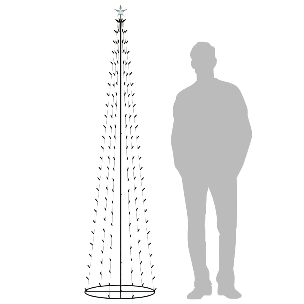 Kegelkerstboom 136 Led's 70X240 Cm Meerkleurig
