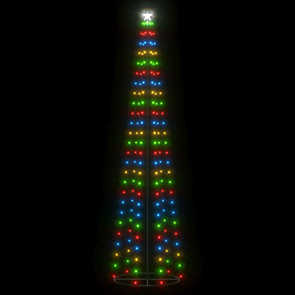 Kegelkerstboom 136 Led's 70X240 Cm Meerkleurig
