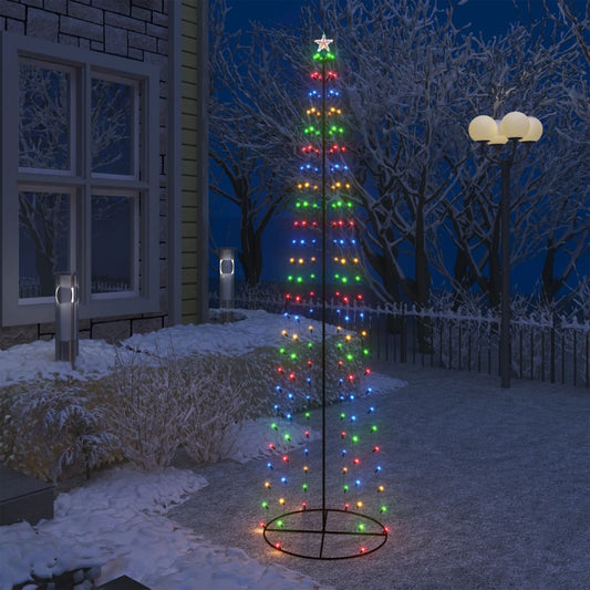 Kegelkerstboom 136 Led's 70X240 Cm Meerkleurig
