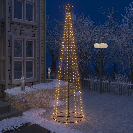 Kegelkerstboom 400 Led's 100X360 Cm Warmwit