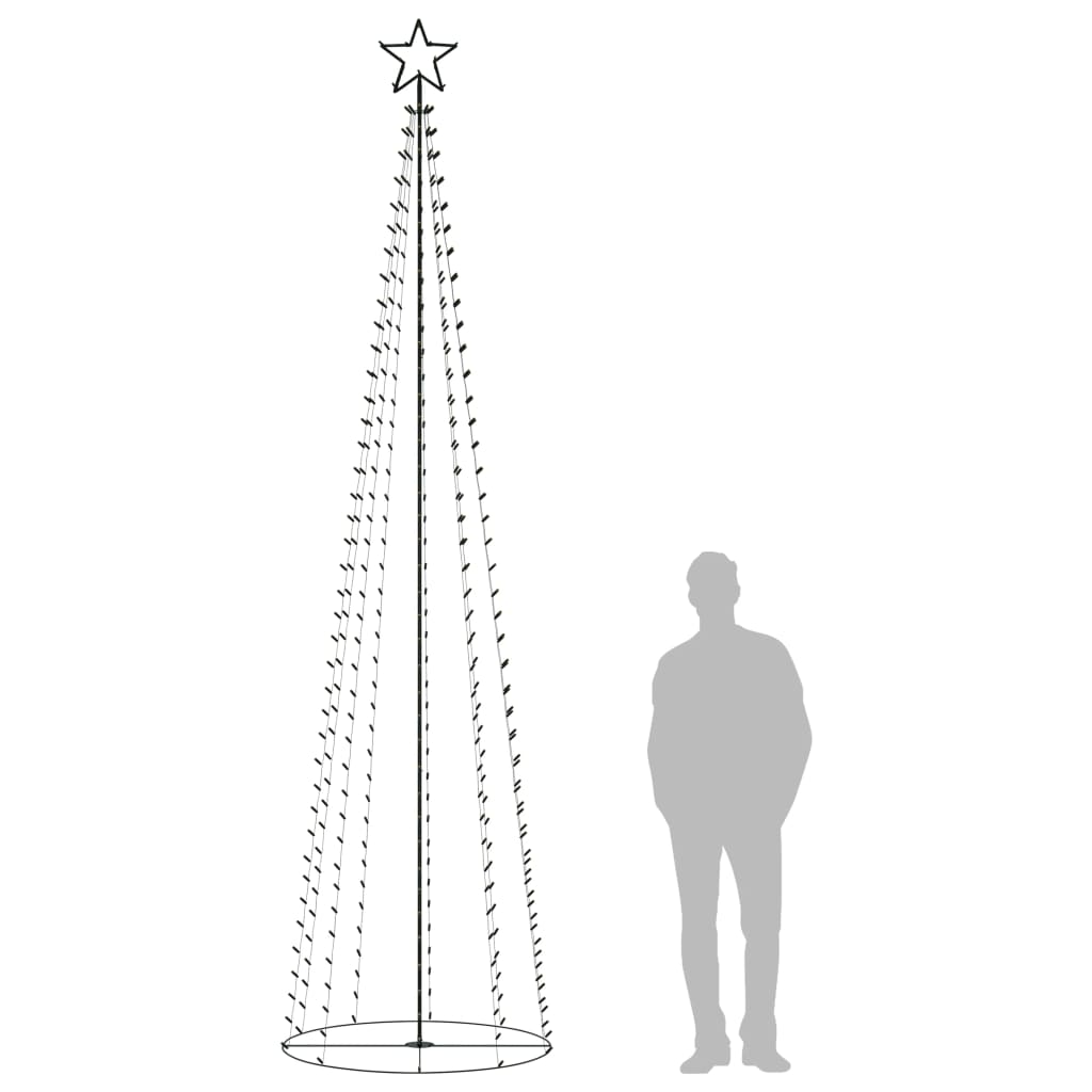 Kegelkerstboom 400 Led's 100X360 Cm Meerkleurig