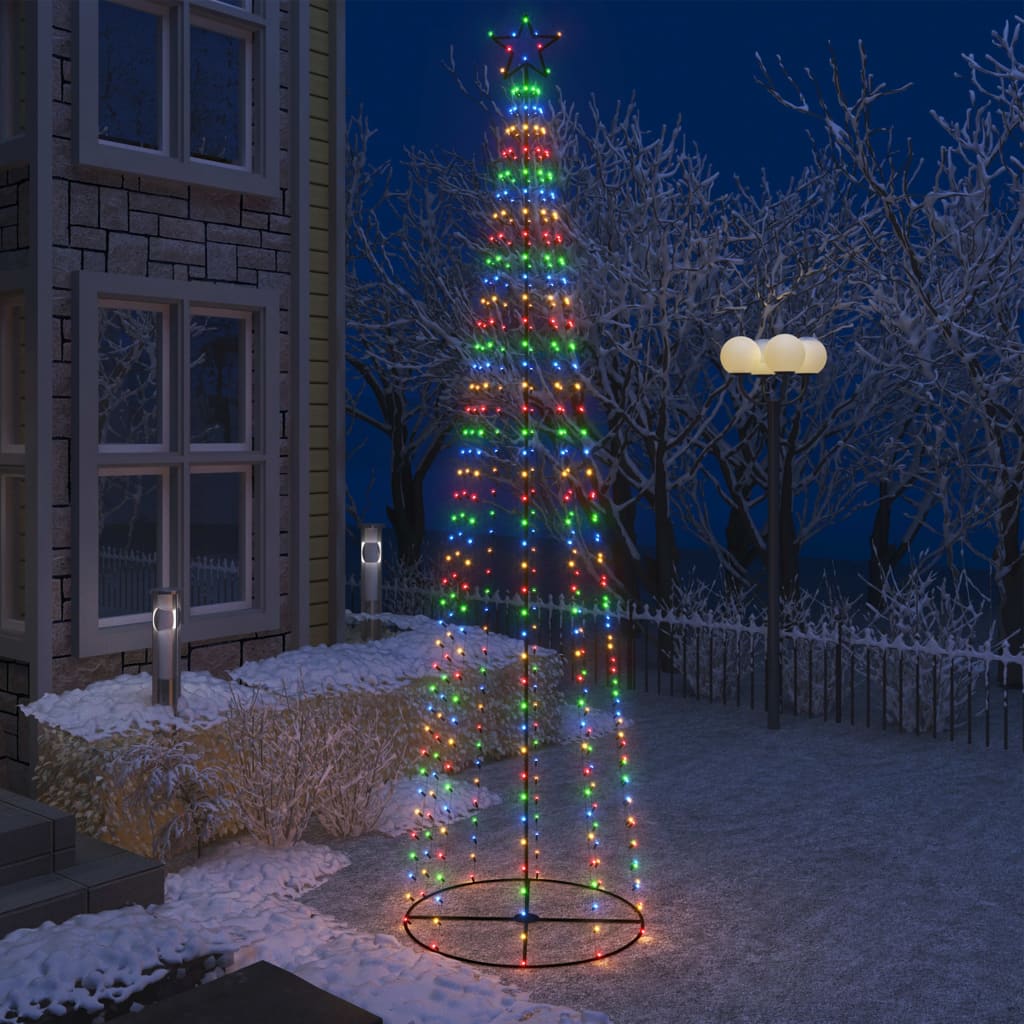 Kegelkerstboom 400 Led's 100X360 Cm Meerkleurig