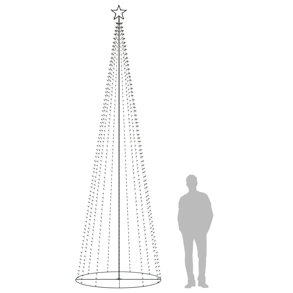 Kegelkerstboom 752 Led's 160X500 Cm Meerkleurig