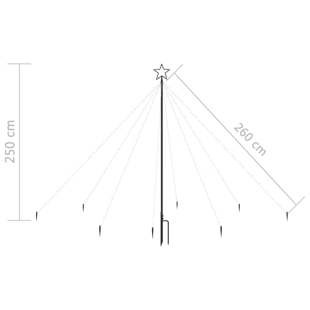 Kerstboomverlichting Waterval Binnen Buiten 400 Led's 2,5 M