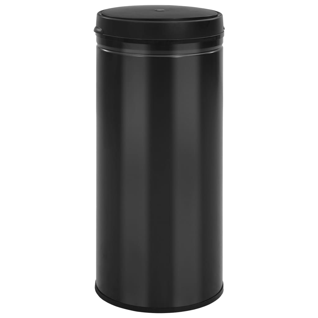 Prullenbak Met Automatische Sensor 80 L Koolstofstaal Zwart