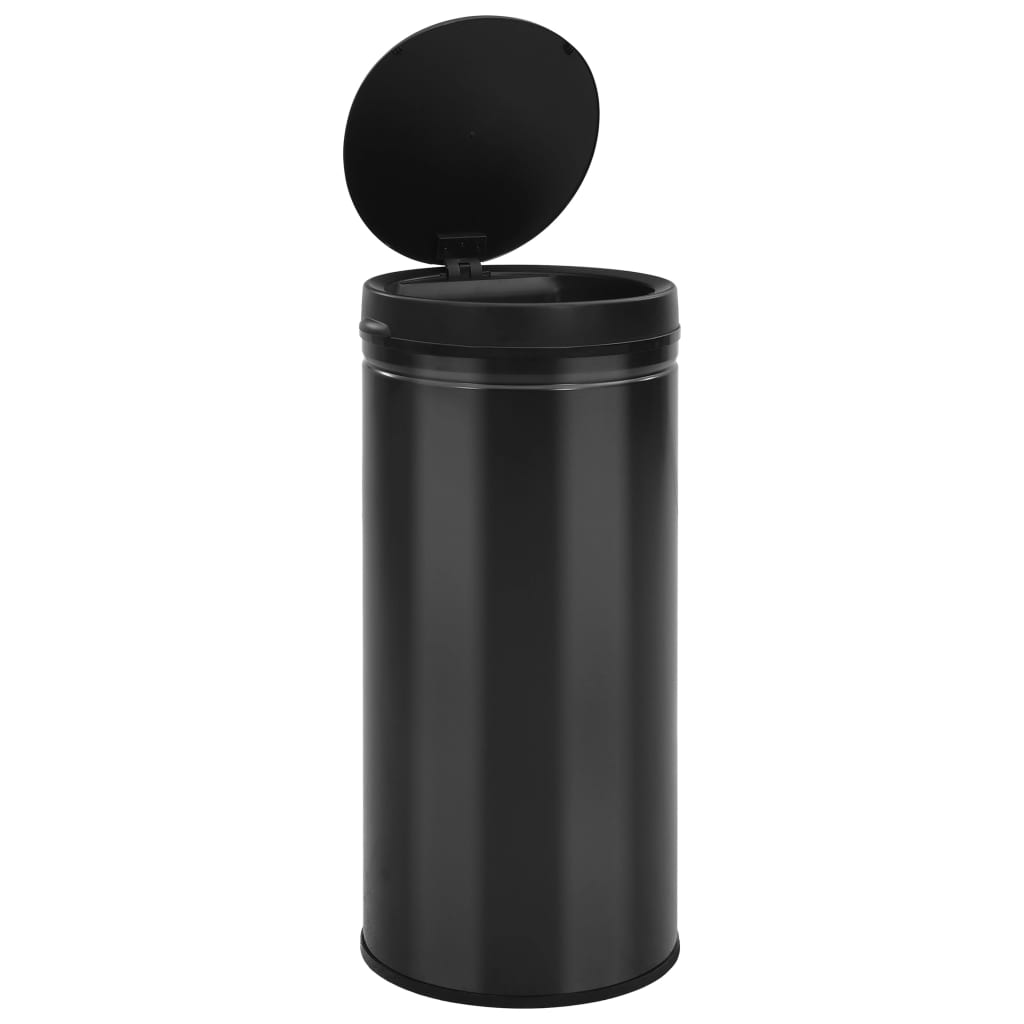 Prullenbak Met Automatische Sensor 80 L Koolstofstaal Zwart
