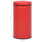 Prullenbak Met Automatische Sensor 60 L Koolstofstaal Rood