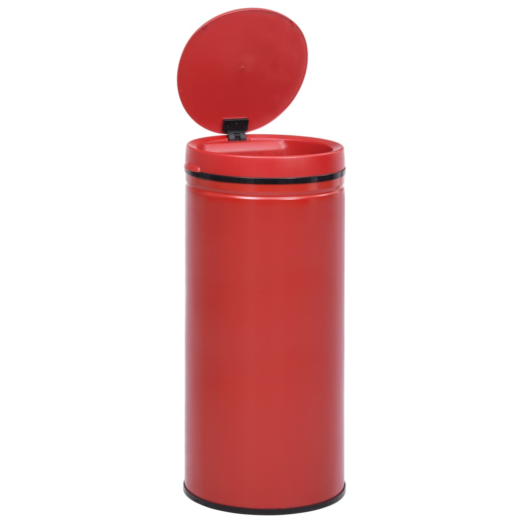 Prullenbak Met Automatische Sensor 80 L Koolstofstaal Rood