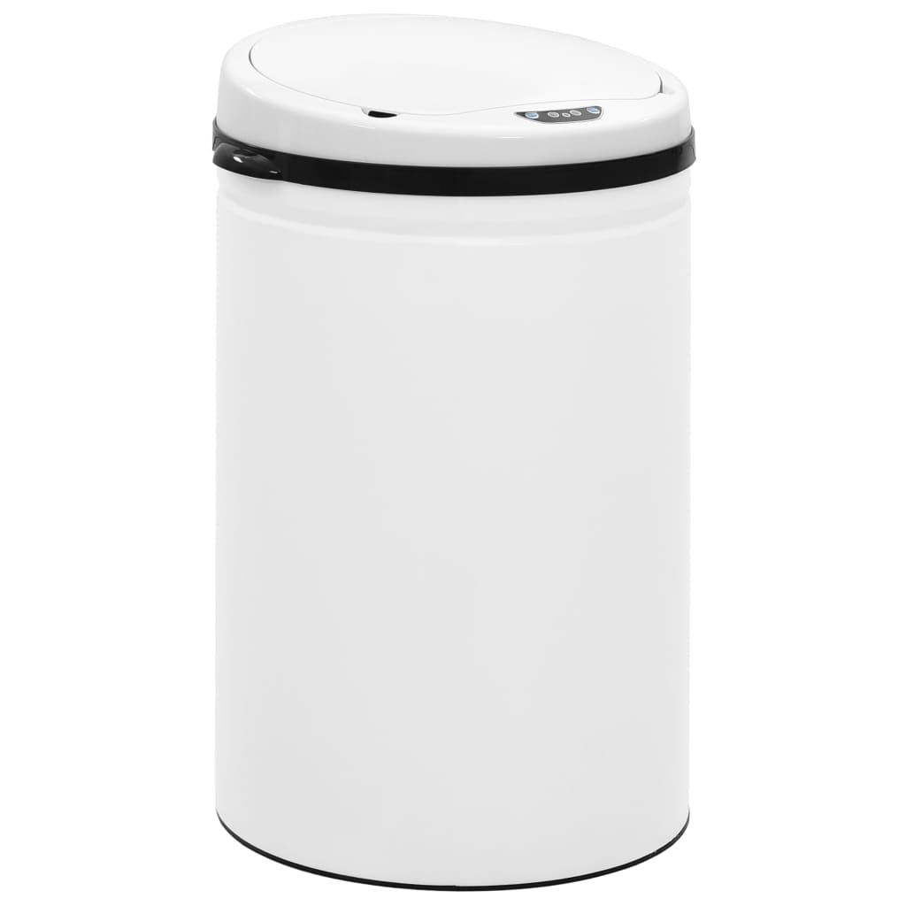 Prullenbak Met Automatische Sensor 30 L Koolstofstaal Wit