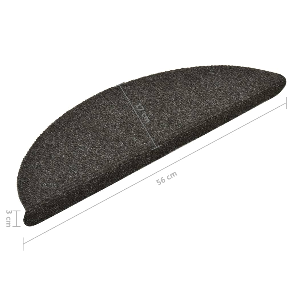 Trapmatten Zelfklevend 15 St 56X17X3 Cm Naaldvilt Lichtbruin