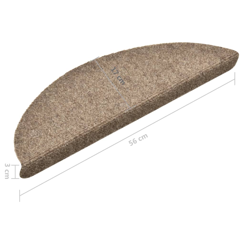 Trapmatten Zelfklevend 15 St 56X17X3 Cm Naaldvilt Crèmekleurig