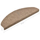 Trapmatten Zelfklevend 15 St 65X21X4 Cm Naaldvilt Crèmekleurig