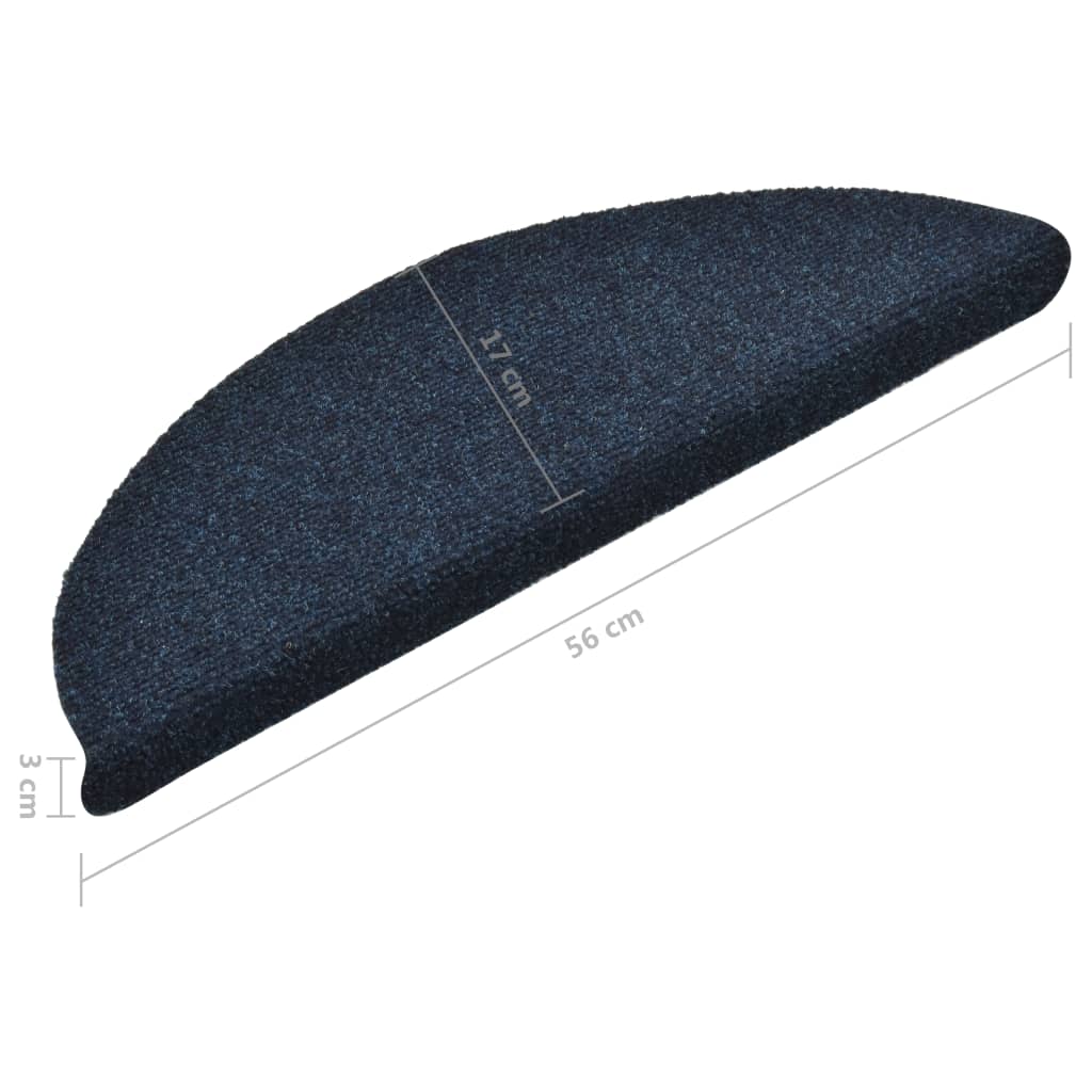Trapmatten Zelfklevend 15 St 56X17X3 Cm Naaldvilt Marineblauw